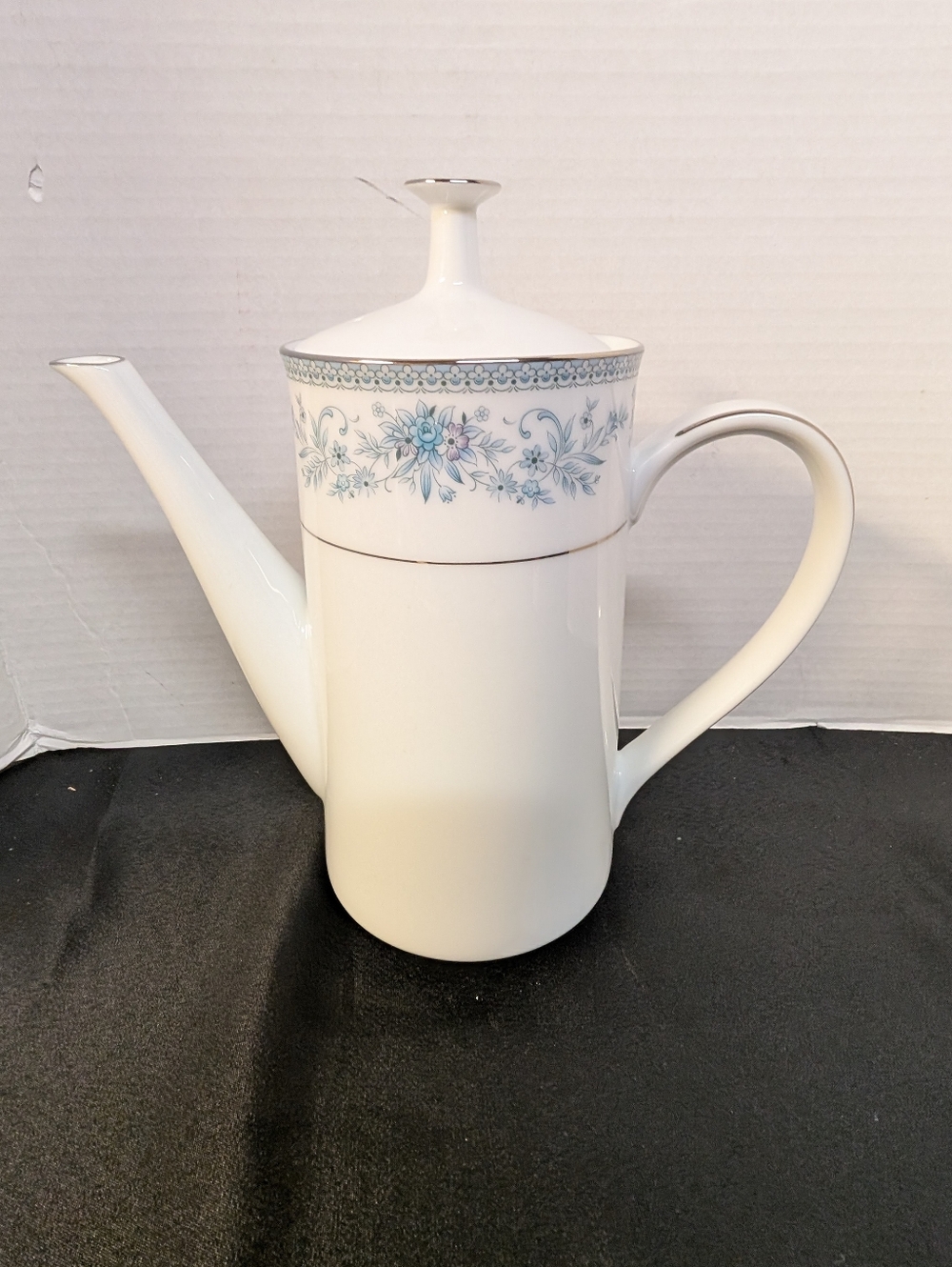 Vintage Blue Hill by Noritake Coffee Pot With Matching Lid EUC